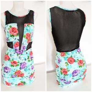 Night Out Sexy Floral Dress Size S
